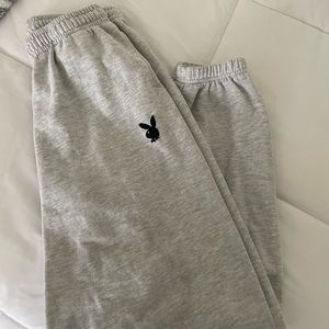 Grey playboy sweatpants